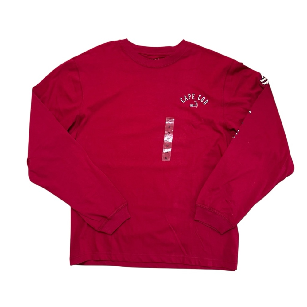 NEW Cape Cod Long Sleeve Spell Out T-Shirt Cuffy's Size Medium